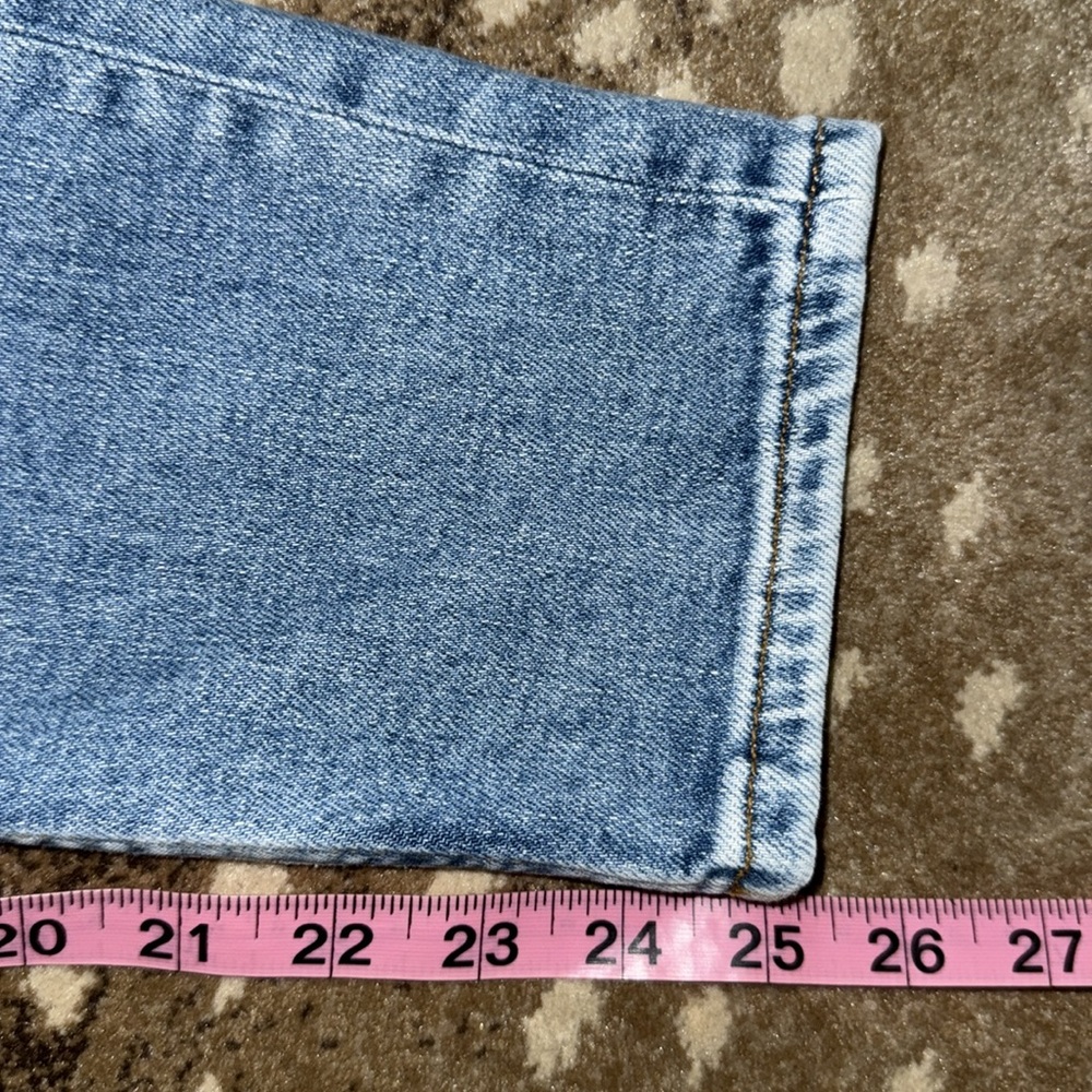 RE/DONE 90s High Rise Ankle Crop in Bright Faded Blue Sz 25 NWT - Picture 8 of 9